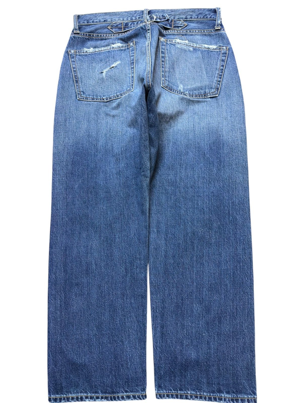 Journal Standard Vintage Journal Standard Buckle Belt Ripped Distressed Denim Size US 31 - 4 Thumbnail