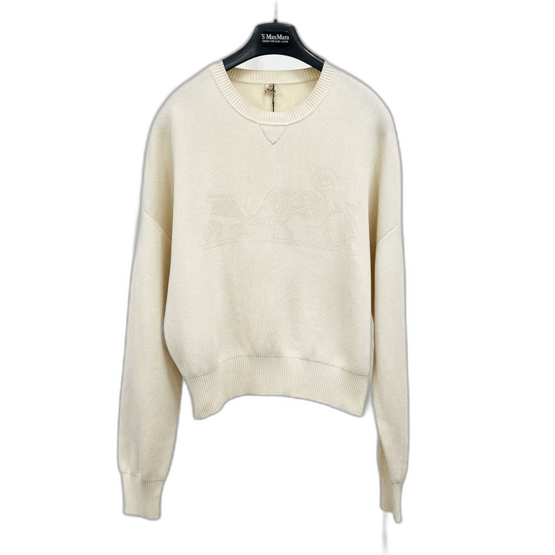 Hermes Embroidered Wool Knit Sweater-yf