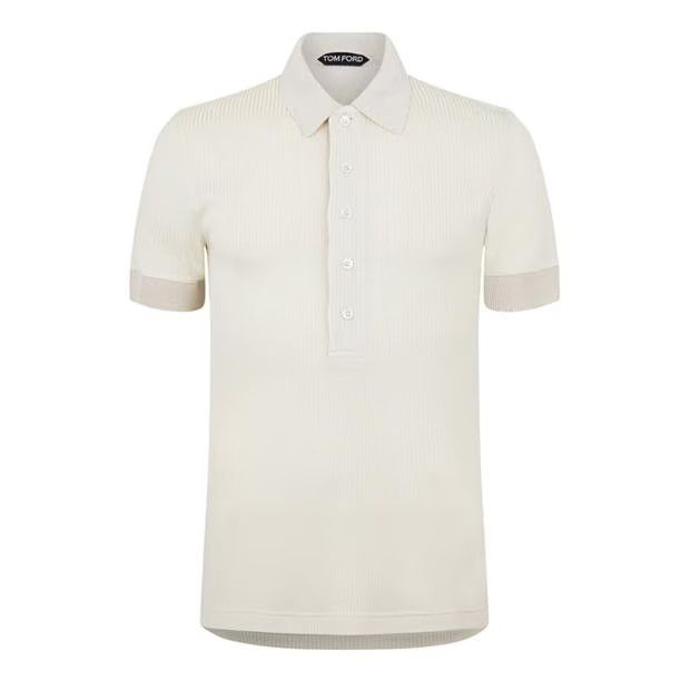 Tom Ford o1g2r1mq0724 Polo Shirts in Cream Size US M / EU 48-50 / 2 - 1 Thumbnail