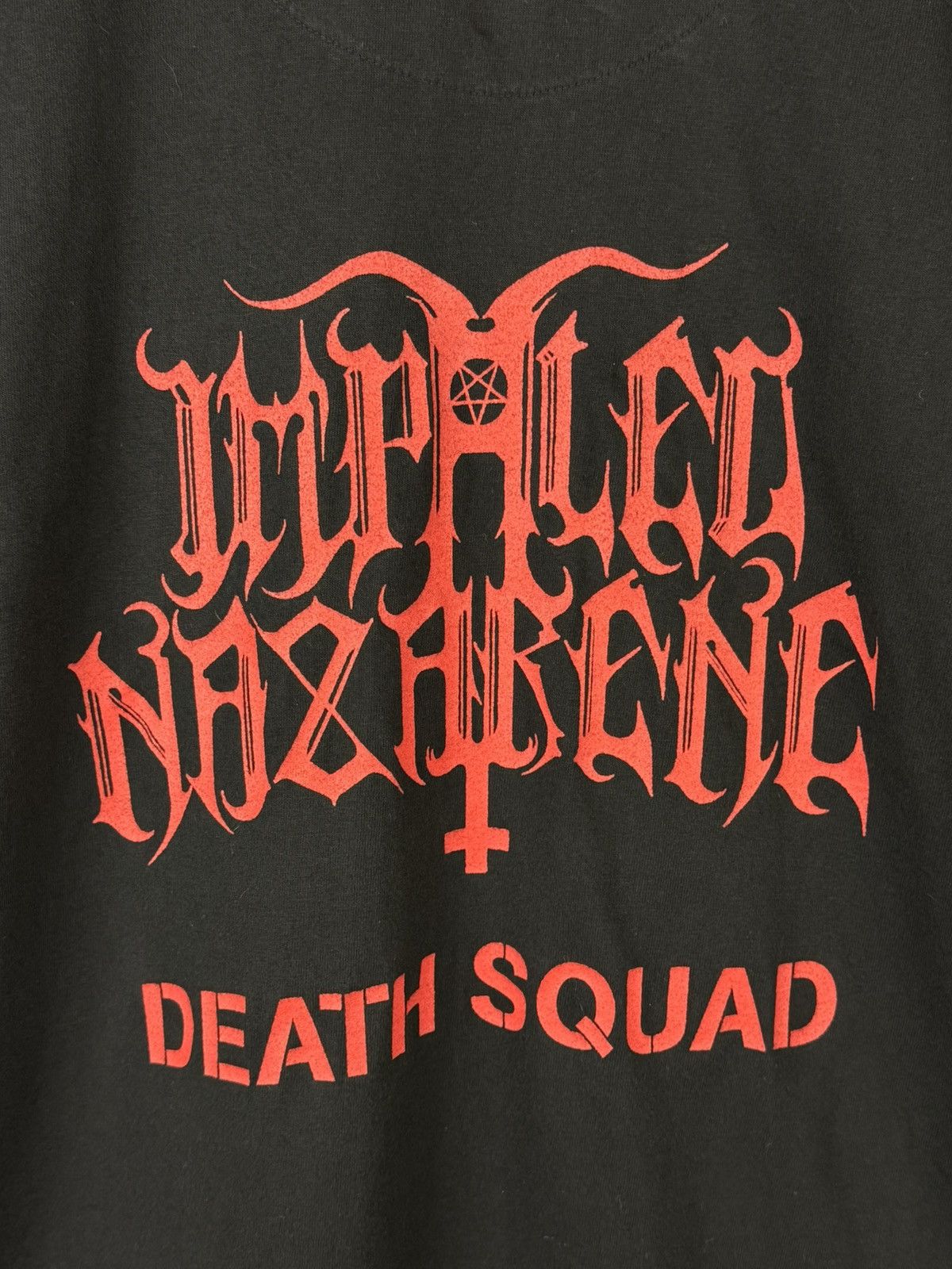 Band Tees Vintage Impaled Nazarene Death Squad 2003 Black Metal Band T Size US XL / EU 56 / 4 - 2 Thumbnail