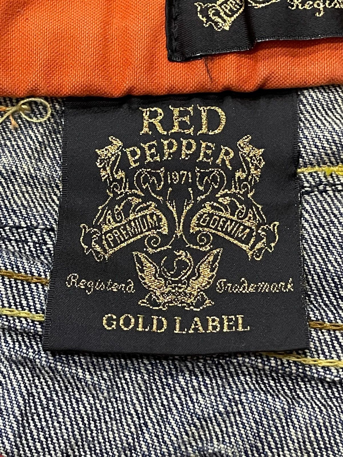 GOSTAR DE FUGA × Hysteric Glamour × Japanese Brand Red Paper Japan Mud Wash Flared Embroidery Skull Jeans Size US 29 - 22 Thumbnail