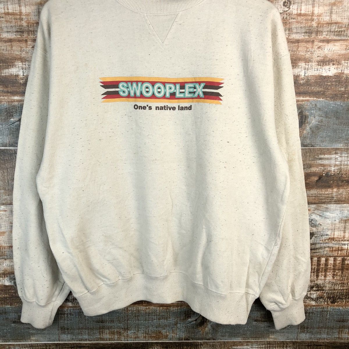 Japanese Brand × Vintage Swooplex vintage Brown Sweatshirt #A1276 Size US M / EU 48-50 / 2 - 6 Thumbnail