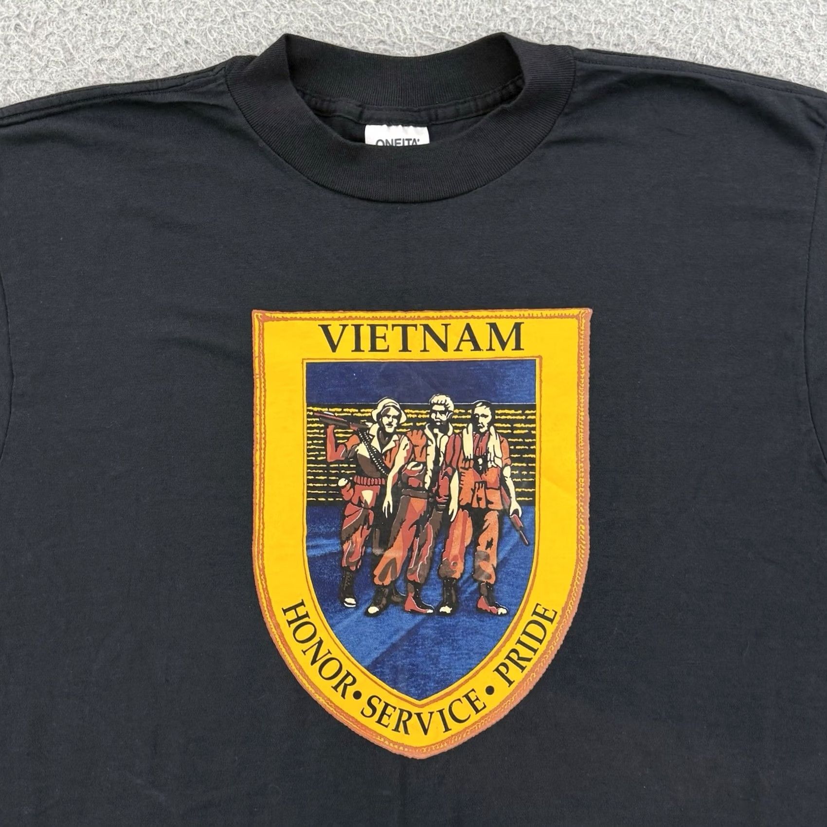 Vintage VINTAGE Vietnam War Veteran Shirt Mens XL Black Short Sleeve Military 90s USA Shirt XL Black Short Sleeve Military USA Mens Size US XL / EU 56 / 4 - 3 Thumbnail