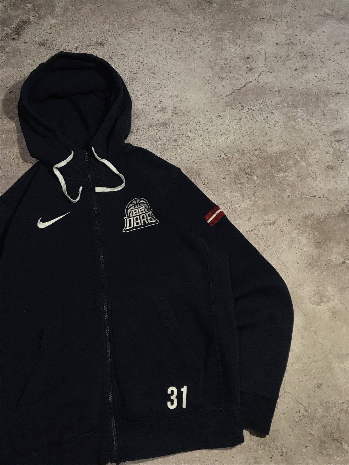 Nike × Vintage Zip Hoodie Y2K Nike Embroiled Swoosh Blue S Size US S / EU 44-46 / 1 - 3 Thumbnail