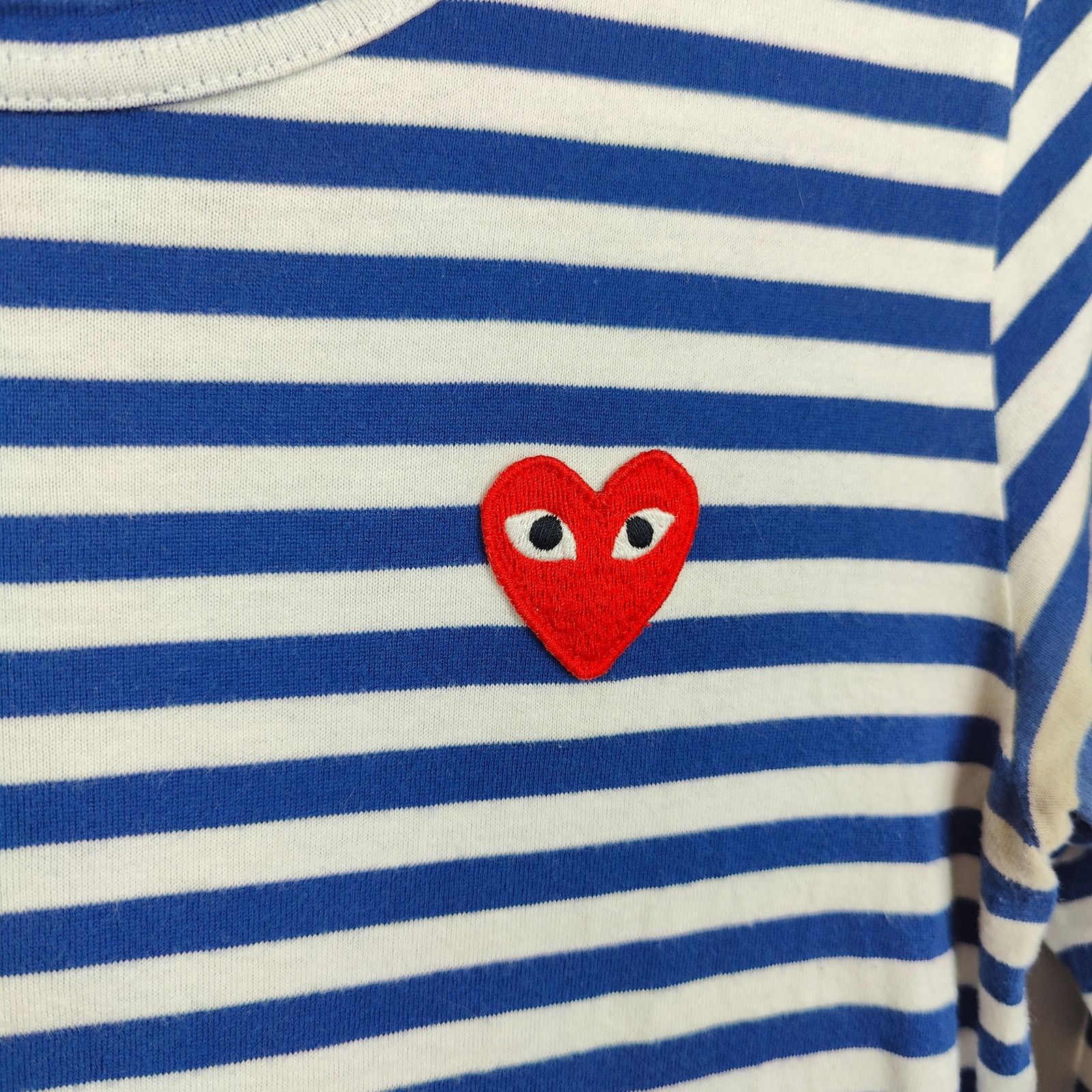 Comme des Garcons PLAY Play Comme des Garcons Striped Top Womens Medium Blue White Size M / US 6-8 / IT 42-44 - 2 Thumbnail