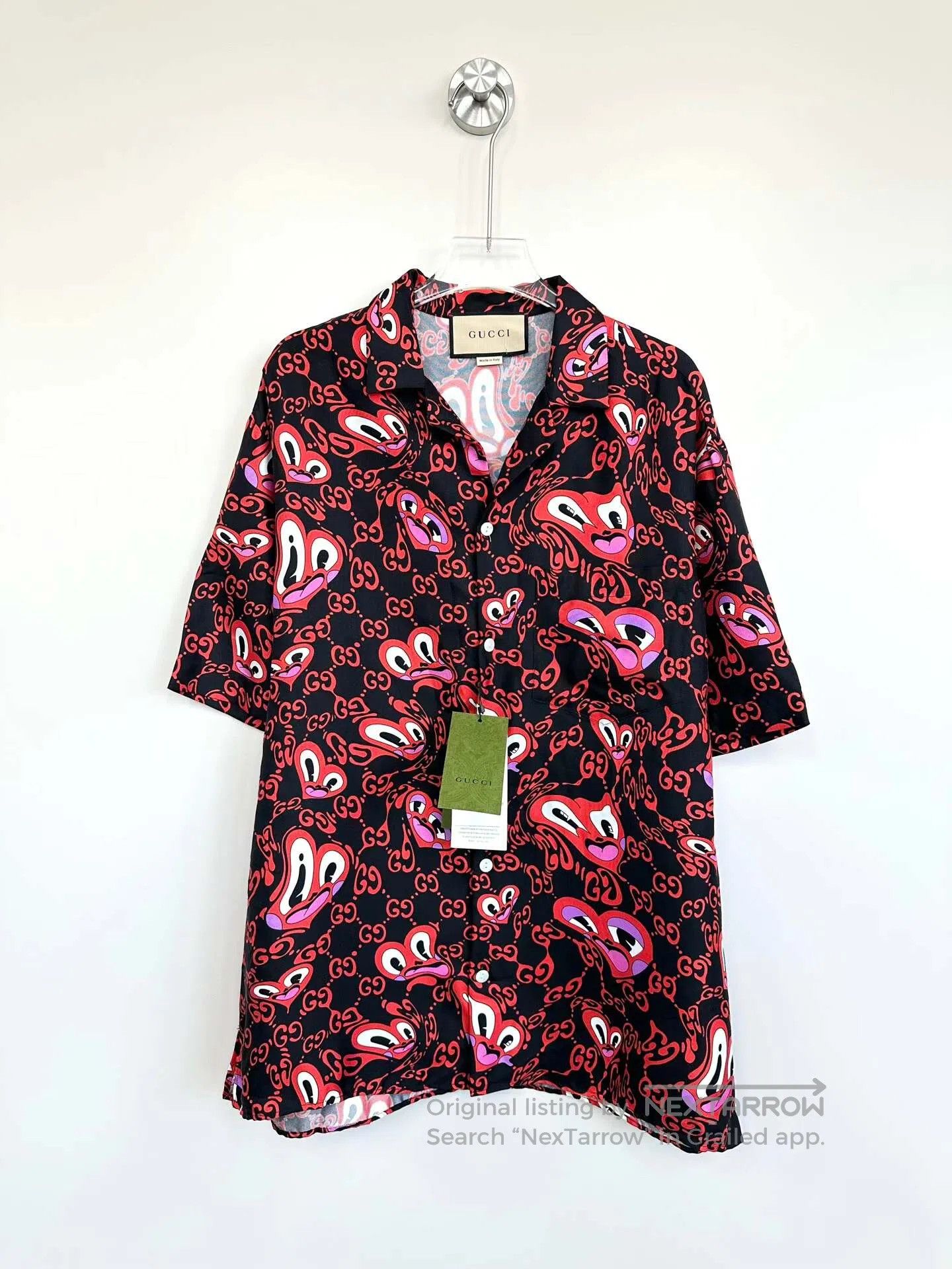 Gucci Guicci Red heart print logo short-sleeve shirt| Size US S / EU 44-46 / 1 - 1 Thumbnail