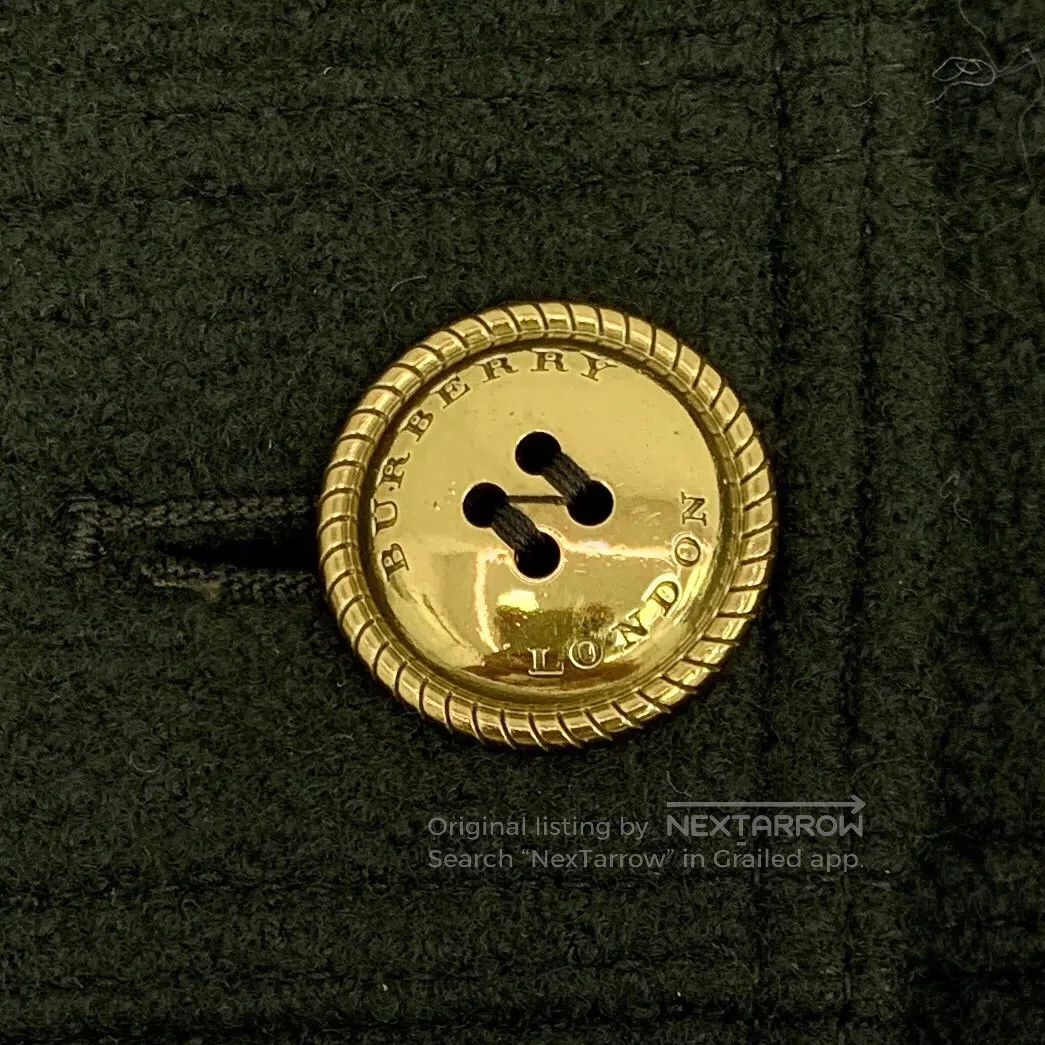 Burberry Burberry Dark green leather patch lapel double-breasted lo Size XS / US 0-2 / IT 36-38 - 6 Thumbnail