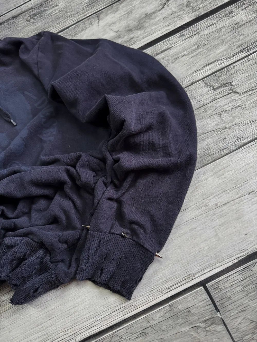 Diesel × Japanese Brand : Vintage Punk Fit Archival Avant Garde Diesel Spikes Hoodie Size US M / EU 48-50 / 2 - 4 Thumbnail