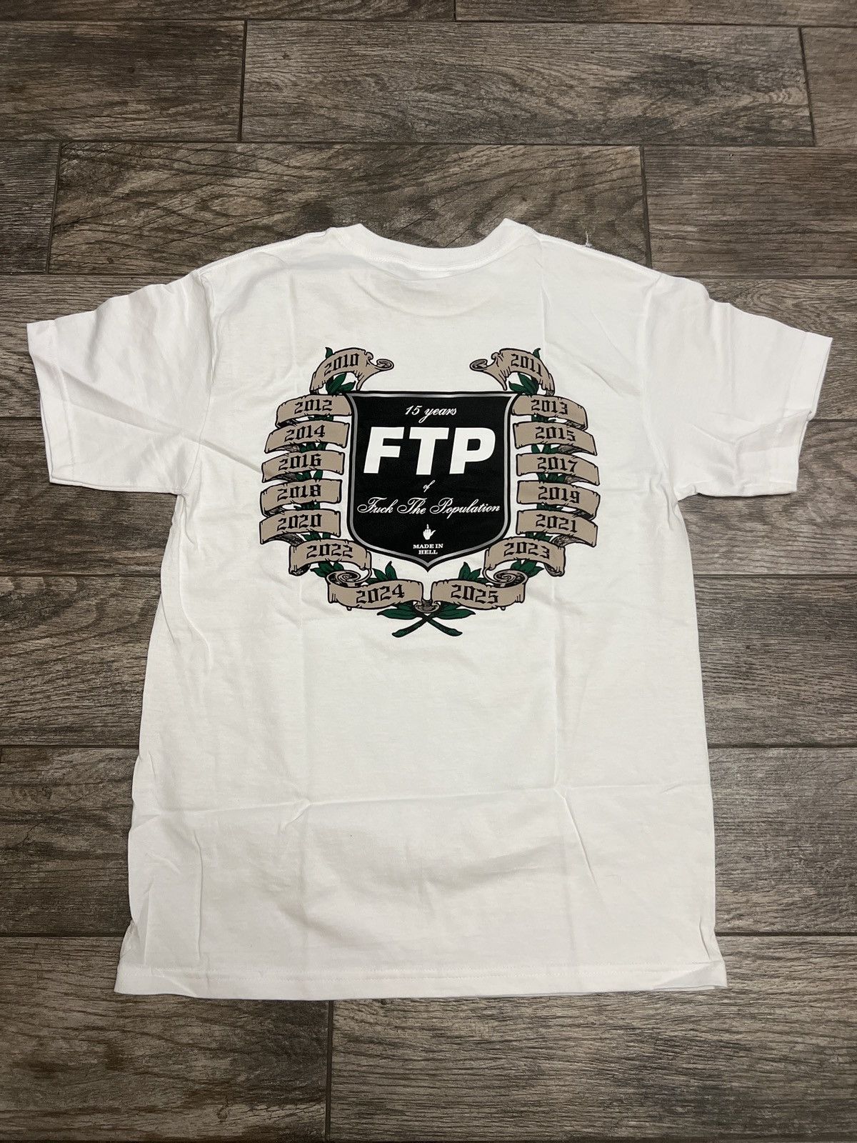 Fuck The Population FTP 15 Year Anniversary Logo Tee (Size Medium) Size US M / EU 48-50 / 2 - 2 Thumbnail