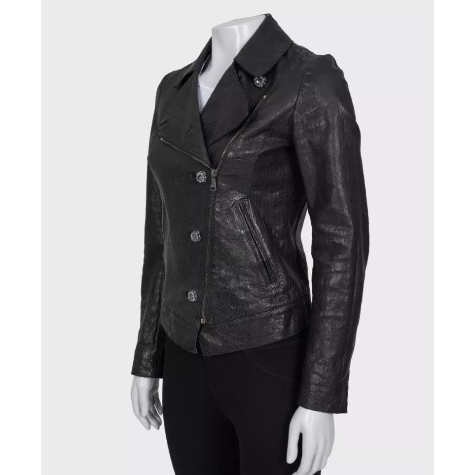 Dolce & Gabbana Dolce & Gabbana Black Leather Jacket EU 36 / S Size XS / US 0-2 / IT 36-38 - 2 Thumbnail