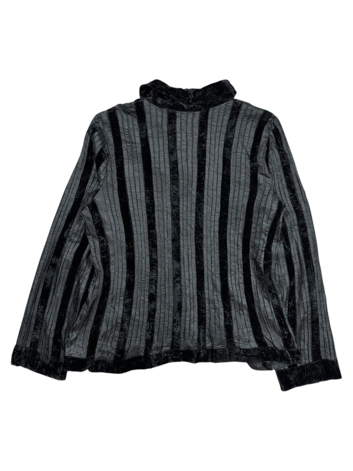 Japanese Brand Archive Yoshiki Hishinuma - Pleats Mix Velour Top Jacket Size M / US 6-8 / IT 42-44 - 3 Thumbnail
