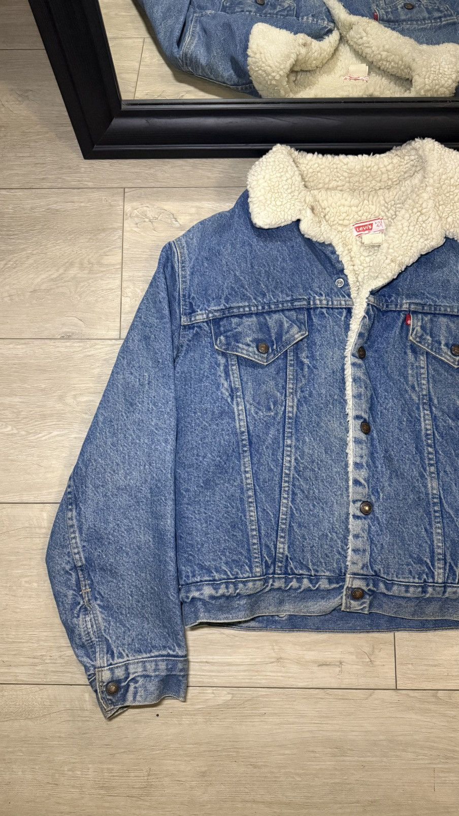 Levi's Vintage Clothing Vintage / Y2K 1990s Levi’s Sherpa Denim Jacket Size US M / EU 48-50 / 2 - 2 Thumbnail