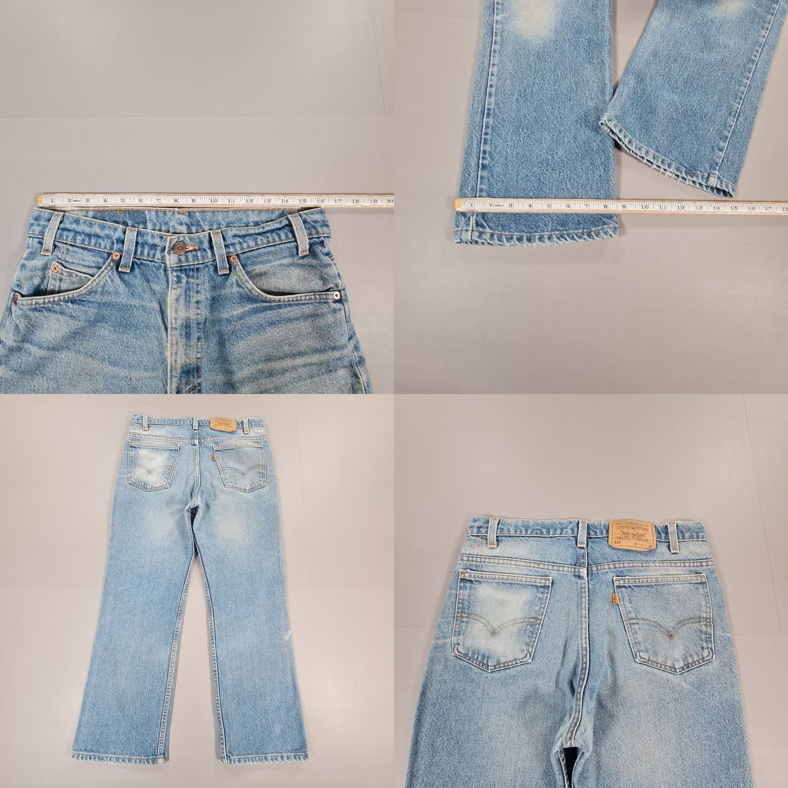 Levi's VINTAGE Levi's 517 Jeans Mens Blue W34 L27 Bootcut Made In USA 90s Denim Pants 5-Pocket Design Women or Mens? Size US 34 / EU 50 - 8 Thumbnail