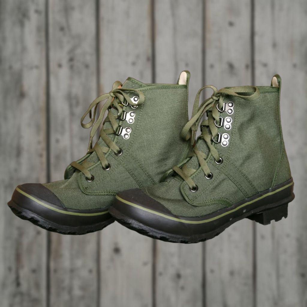 CABELA'S Cordura Lug Wade Green Canvas Hiking Fishing Ankle Boots Men's Sz. 8M