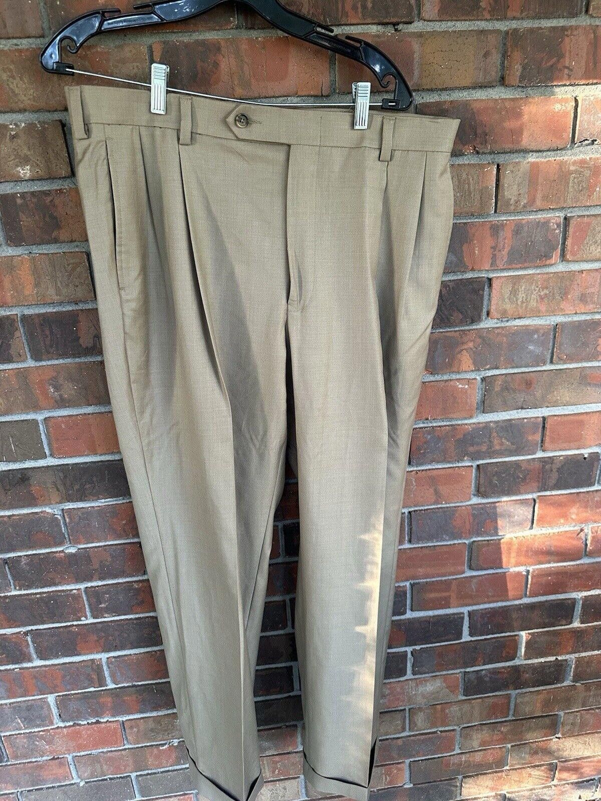 Nautica Men's Nautica Size 36W X 29 100 % Wool Slacks 36 Khaki Pants Size US 36 / EU 52 - 3 Thumbnail
