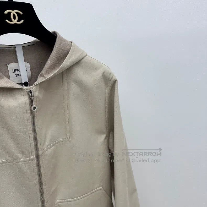 Hermes Hermes Beige Large Pocket Zipper Jacket Size XS / US 0-2 / IT 36-38 - 3 Thumbnail