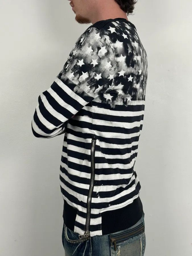 Balmain Balmain Black & White USA Flag Contemporary Zip Sweater Size US M / EU 48-50 / 2 - 4 Thumbnail