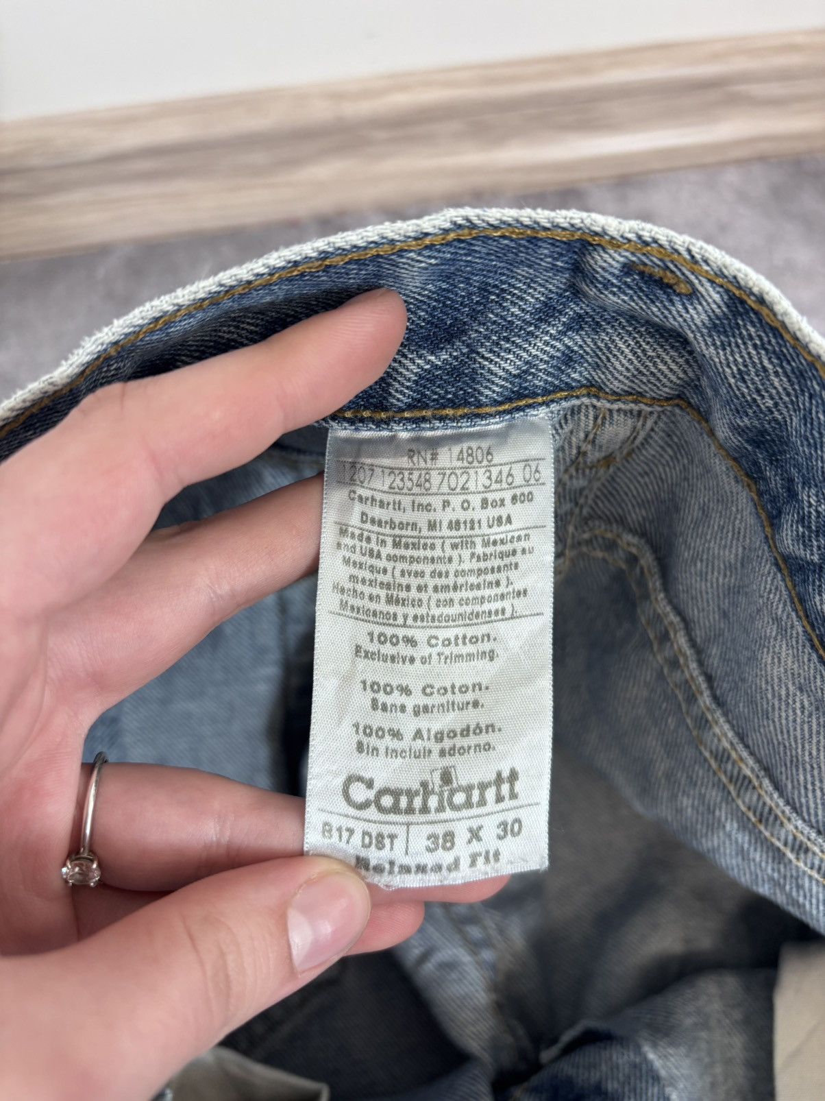 Carhartt Vintage Carhartt Men’s Denim Jeans Faded Light Blue Workwear Size US 38 / EU 54 - 19 Thumbnail