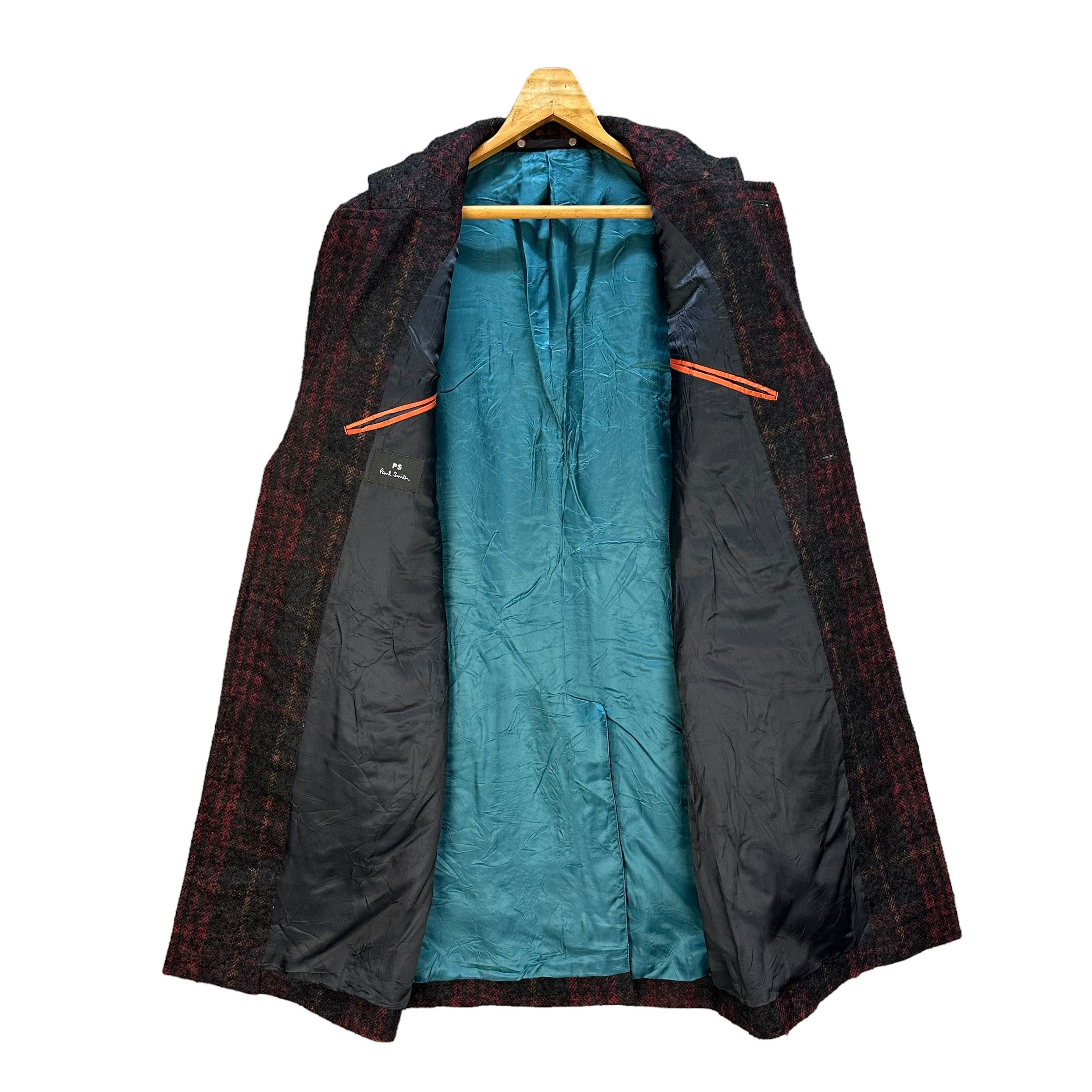 Paul Smith PAUL SMITH Tartan Checked Wool Long Coat #A49-1143 Size US L / EU 52-54 / 3 - 6 Thumbnail