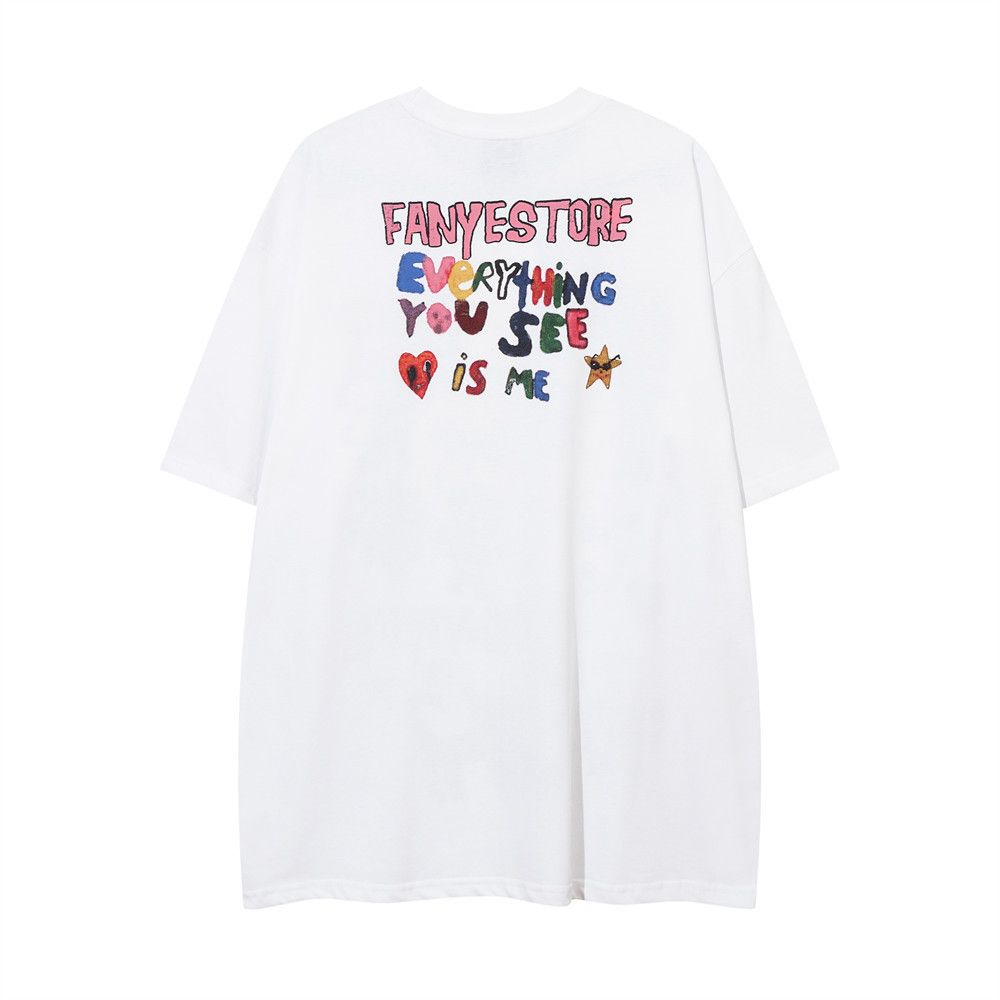 Japanese Brand × Vintage Fun graffiti cartoon print cotton loose T-shirt Size US L / EU 52-54 / 3 - 2 Thumbnail