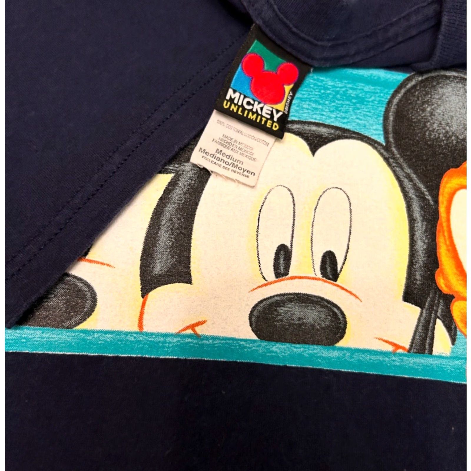 Disney VINTAGE Disney Mickey Mouse Friends Cartoon VTG Shirt Mens Size M Blue 90s Cartoon USA Minnie Pluto 1990-1999 Mens Size US M / EU 48-50 / 2 - 2 Thumbnail