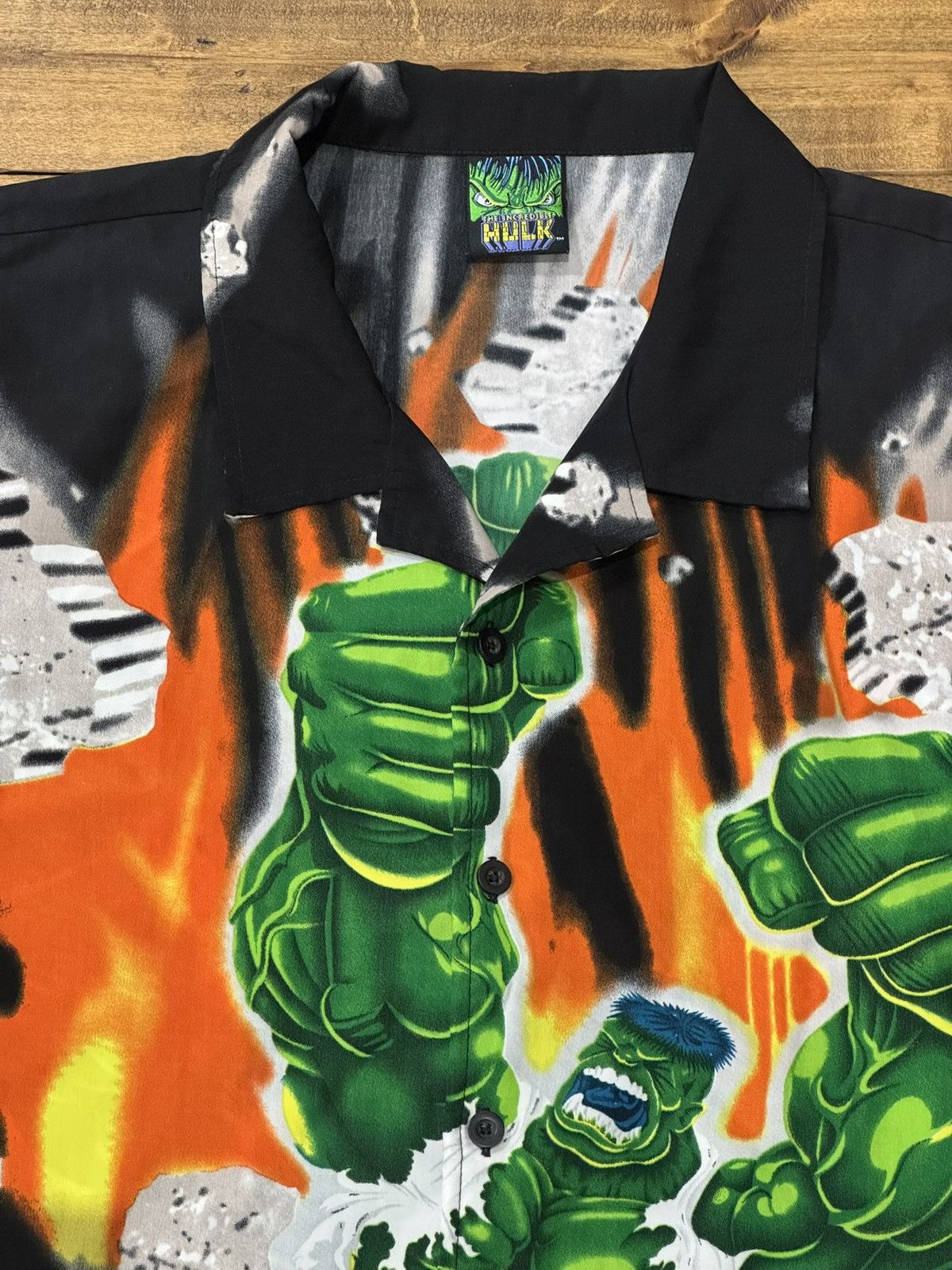 Marvel Comics Vintage 2002 The Incredible Hulk All Over Print Button Up Size US L / EU 52-54 / 3 - 4 Thumbnail