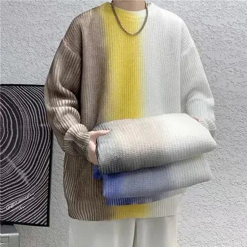 Aran Isles Knitwear New Elegant Side Striped Knitwear Jumper Sweatshirt Size US M / EU 48-50 / 2 - 3 Thumbnail