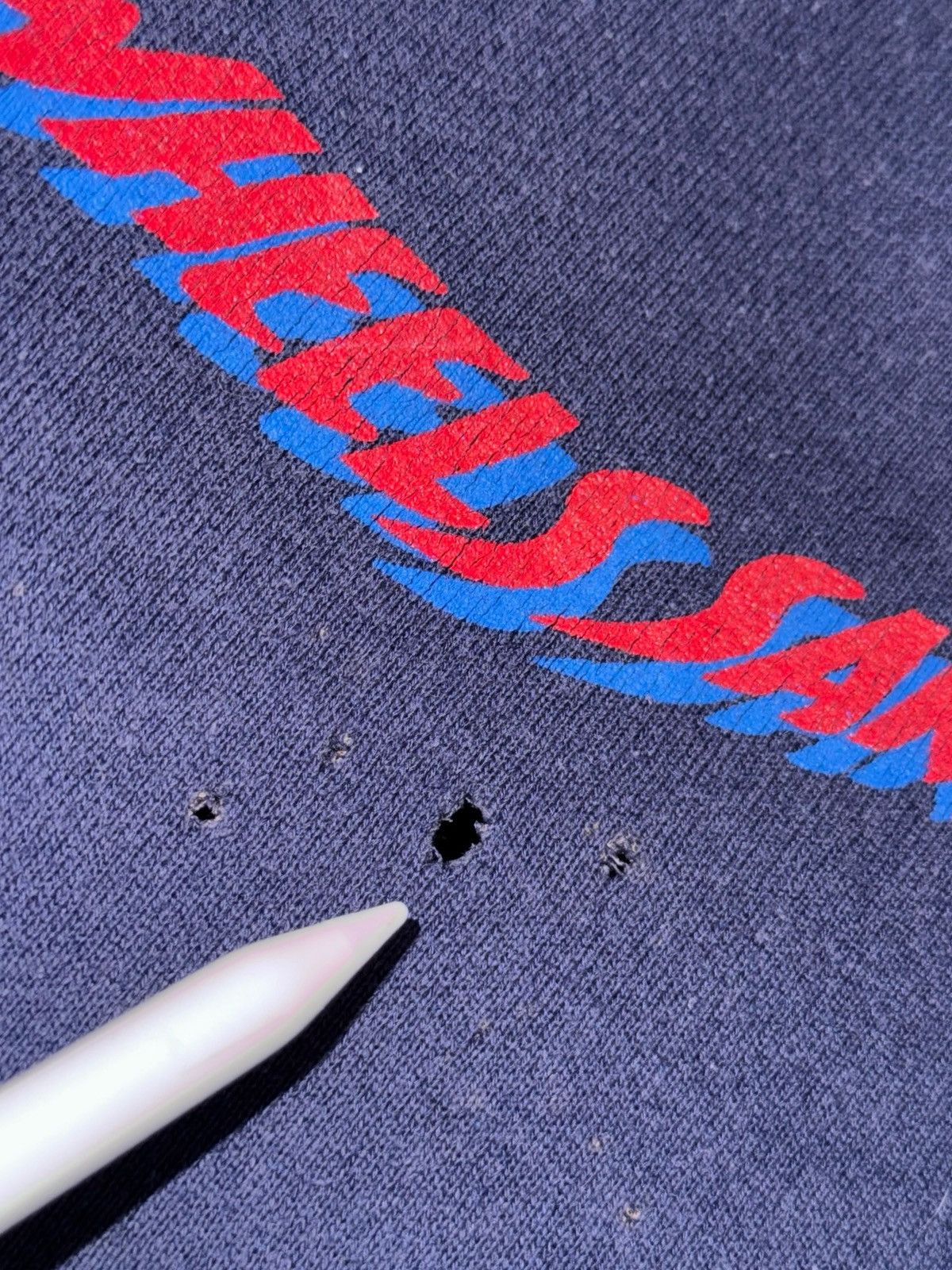 Santa Cruz Skateboards Vintage 90s Santa Cruz Speed Wheels Blue Demon Crewneck Size US XL / EU 56 / 4 - 8 Thumbnail
