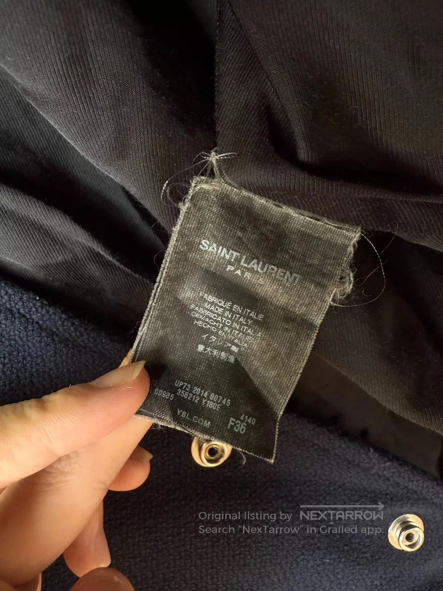 Yves Saint Laurent Saint Laurent Navy Wool Baseball Jacket. Size US S / EU 44-46 / 1 - 3 Thumbnail