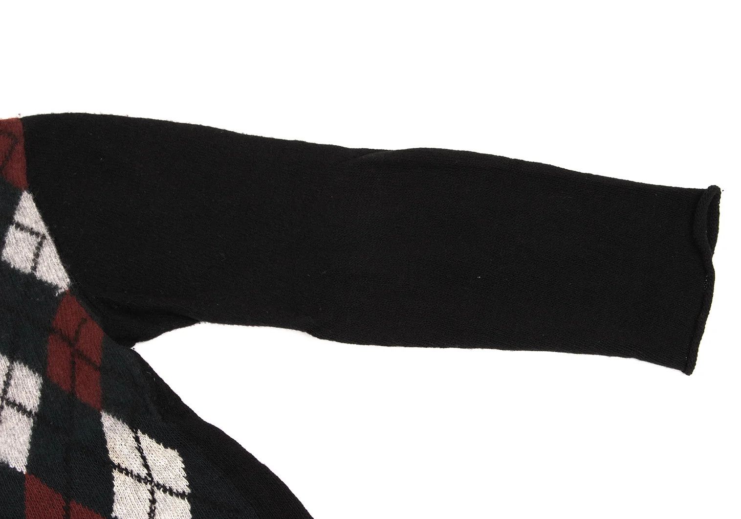 Comme des Garcons Homme Plus Argyle Knit Sweater in Black and Dark Green, Size M Size US M / EU 48-50 / 2 - 4 Thumbnail