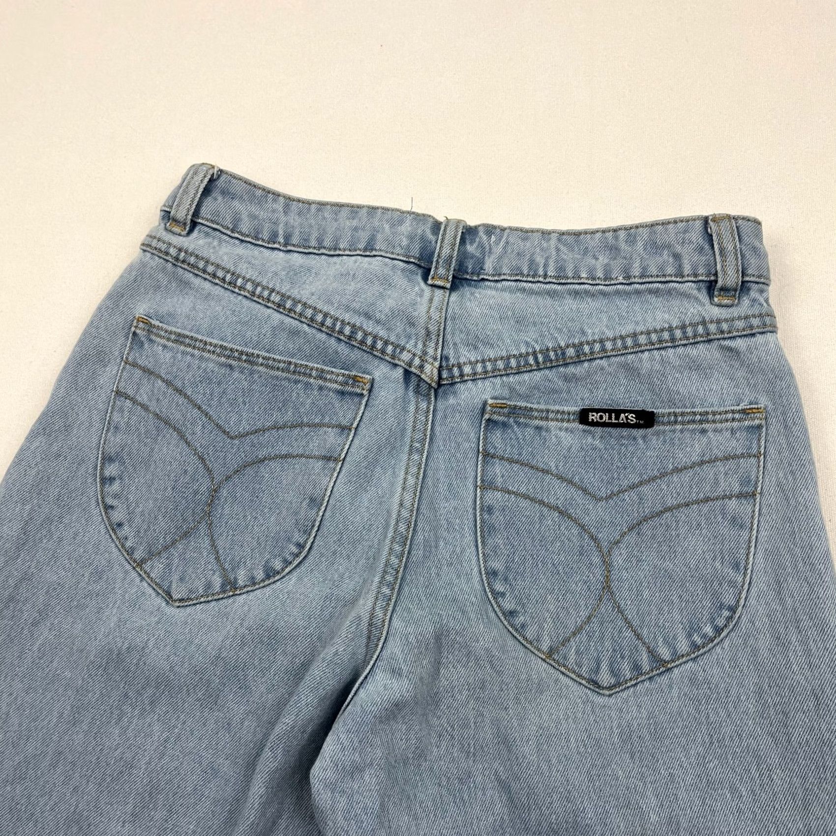 Denime VINTAGE Rollas Jeans 26 W26 I31 Straight Leg Light Denim Distressed Organic Cotton Women Jeans Size 26" / US 2 / IT 38 - 2 Thumbnail