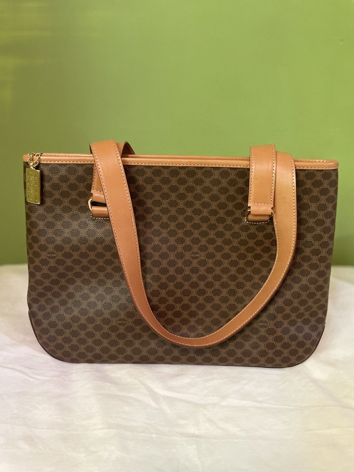 Celine Celine Brown Macadam Tote Bag Size ONE SIZE - 1 Thumbnail