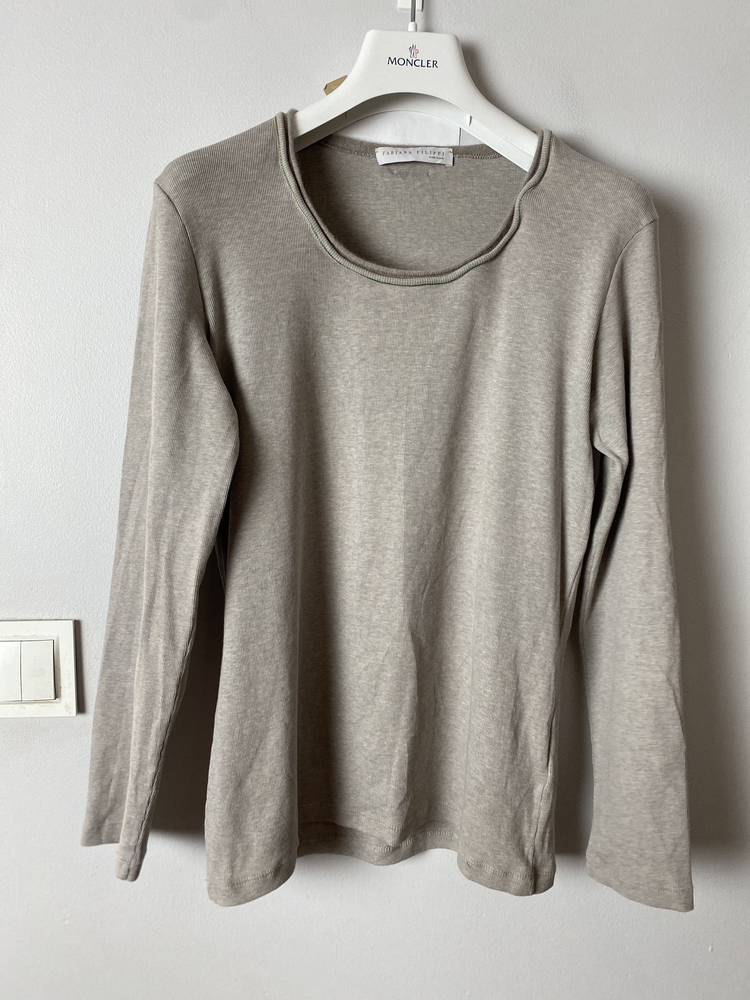 Fabiana Filippi Fabiana Filippi long sleeve t-shirt tee cotton Size L / US 10 / IT 46 - 1 Thumbnail