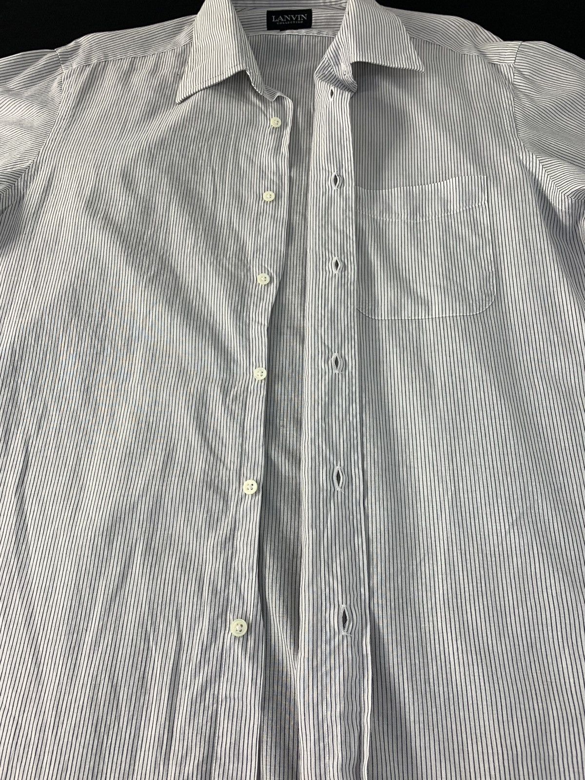 Lanvin Hype Lanvin Collection Striped Simple Button Up Office Wear Size US XL / EU 56 / 4 - 5 Thumbnail