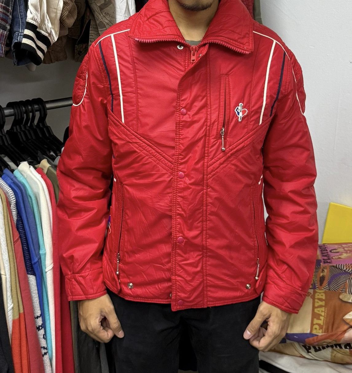 Moncler Fusalp Moncler red lightweight puffer jacket Ski Jacket Size US S / EU 44-46 / 1 - 2 Thumbnail