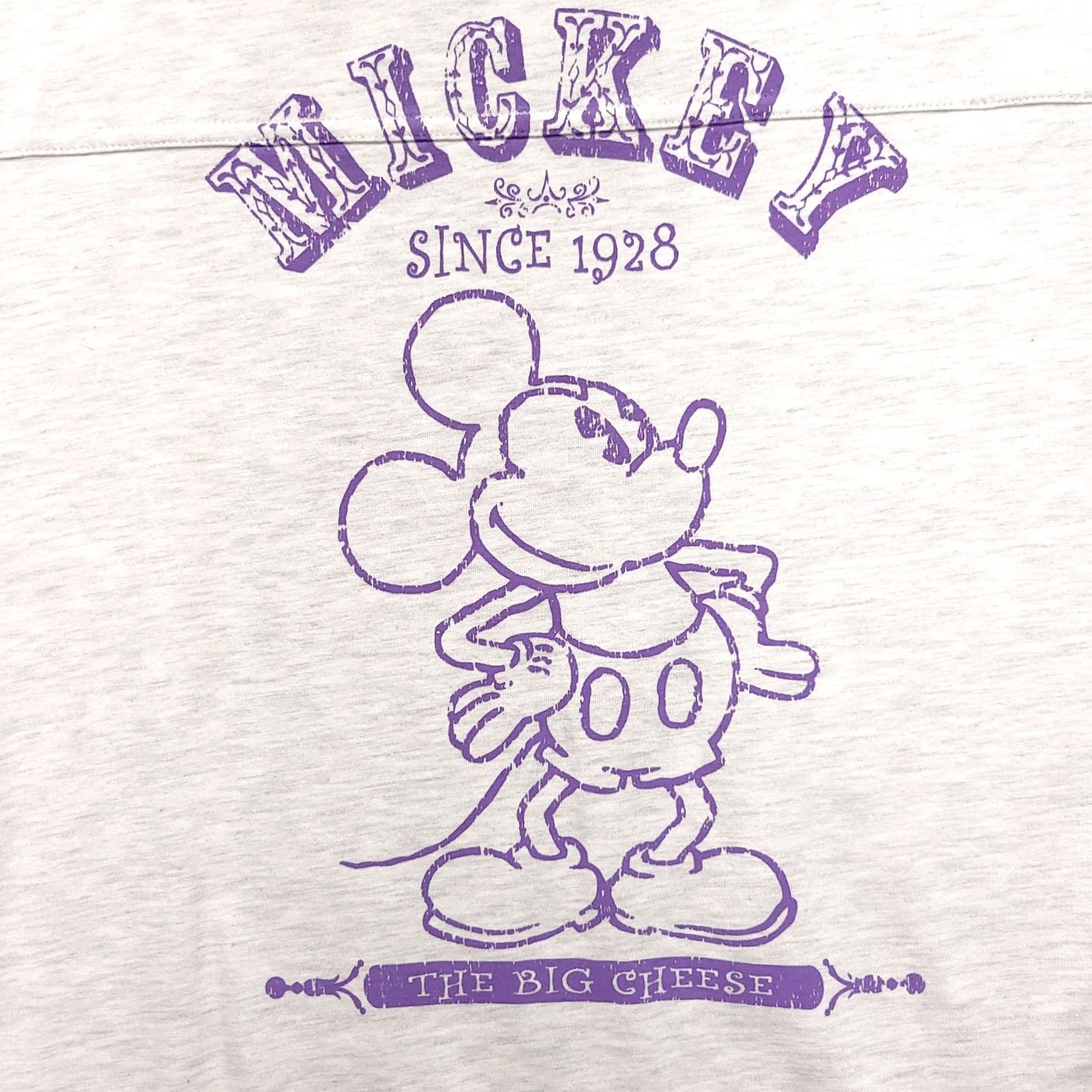 Disney The Wonderful World of Disney Mickey Mouse Sleepwear T Shirt Gray Womens 8-10 Disney Crew Neck Short Sleeve Logo Graphic Print Size L / US 10 / IT 46 - 3 Thumbnail
