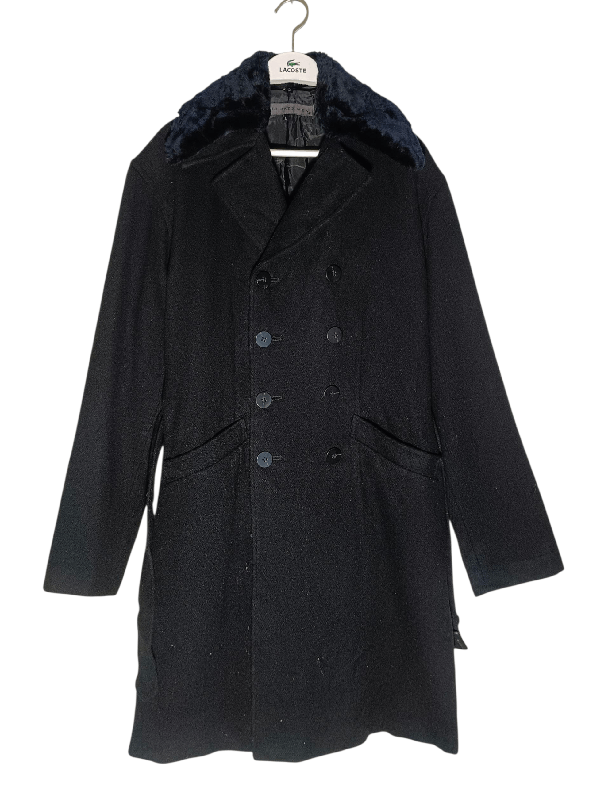 Japanese brand gothic punk acid jazz men jacket fur collars