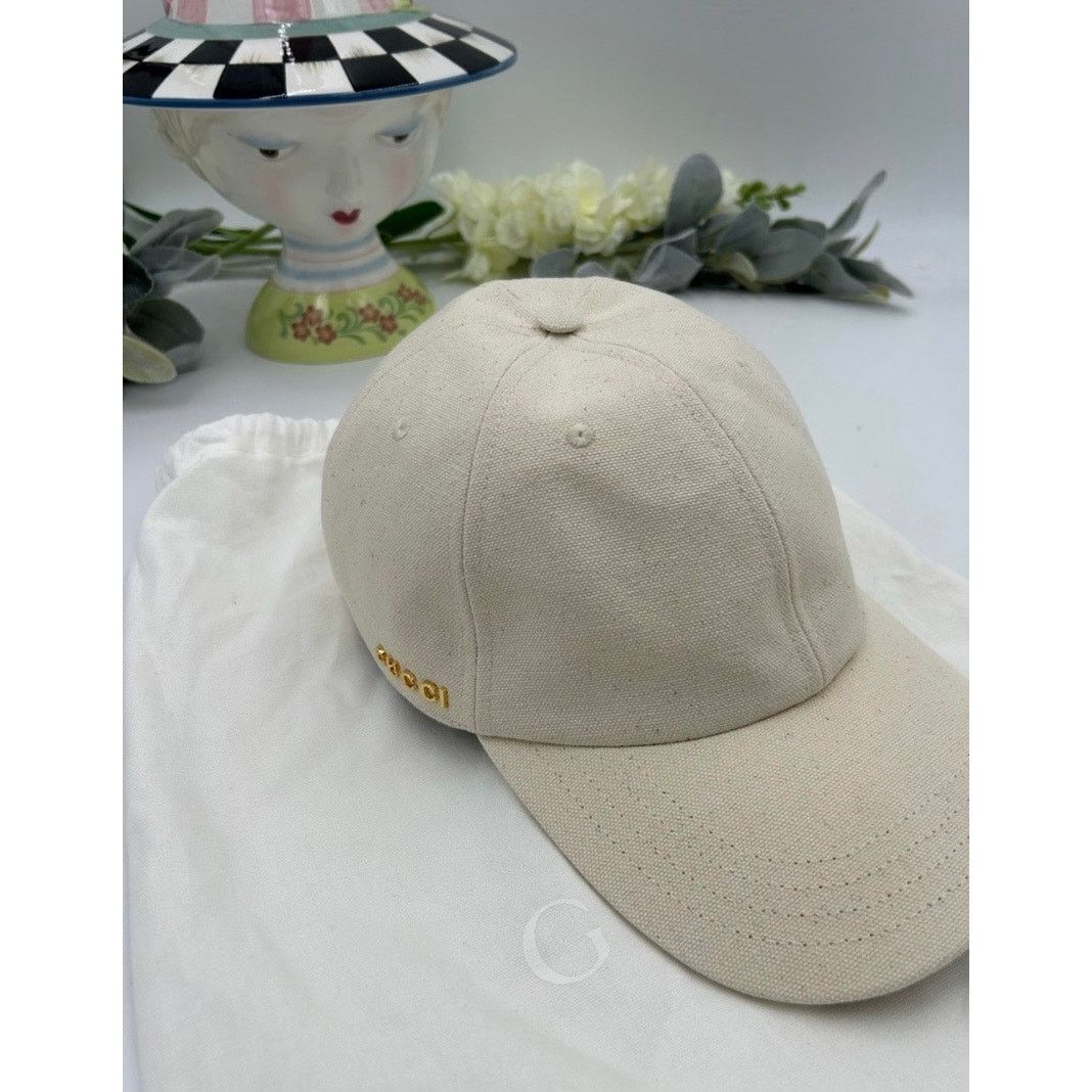 Gucci Unisex, Gucci, gold logo baseball cap size large Size ONE SIZE - 3 Thumbnail
