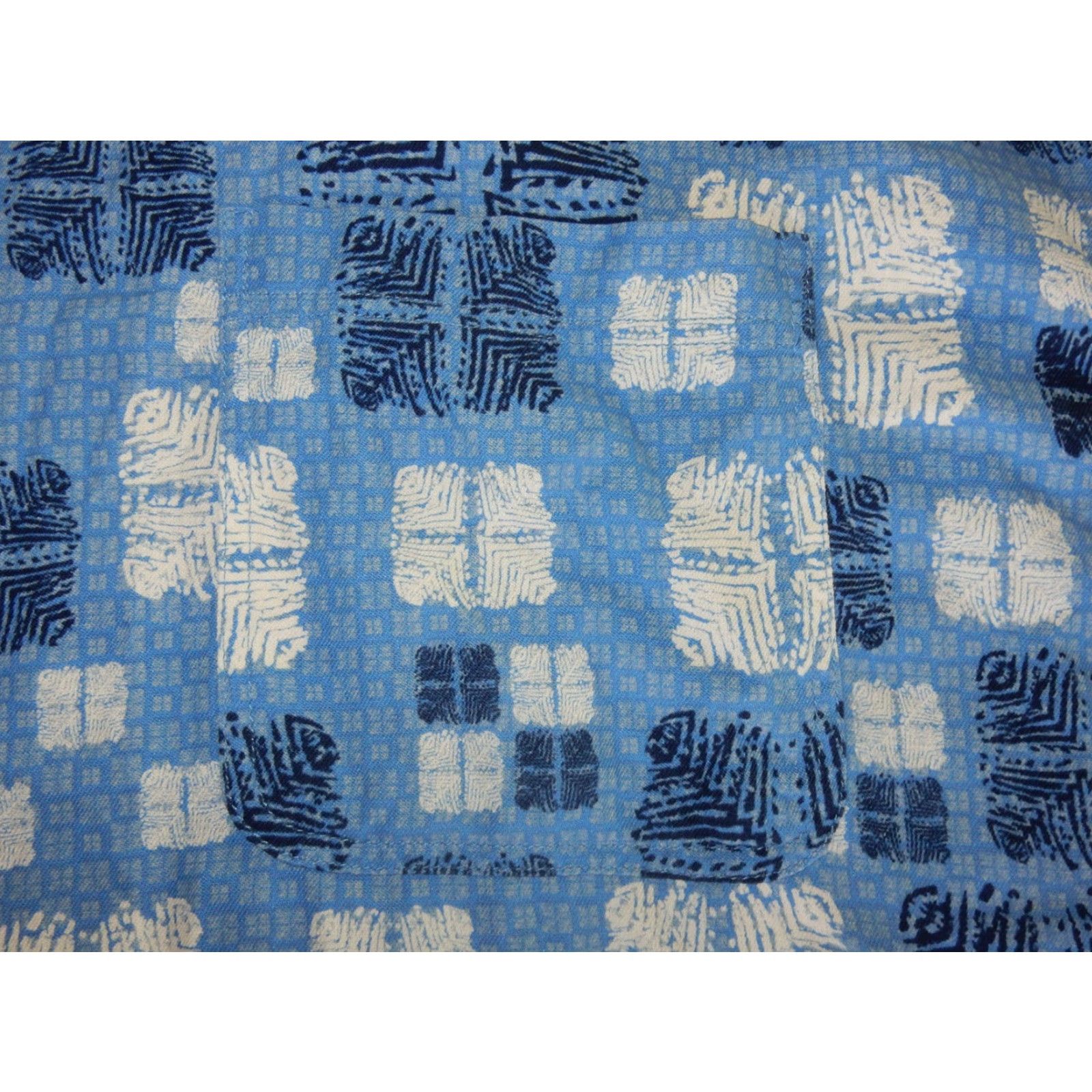 Nat Nast NAT NAST Men's Geometric Short Sleeve Button-Up Shirt Size XXL Blue Size US XXL / EU 58 / 5 - 3 Thumbnail