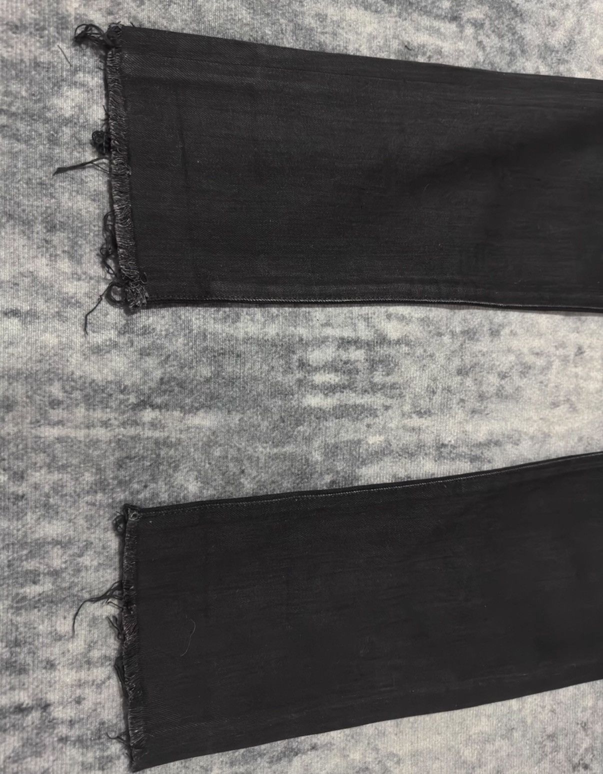 Saint Laurent Paris Saint Laurent (SLP) 16FW Runway Black Frayed Hem Denim Jeans Size US 34 / EU 50 - 4 Thumbnail