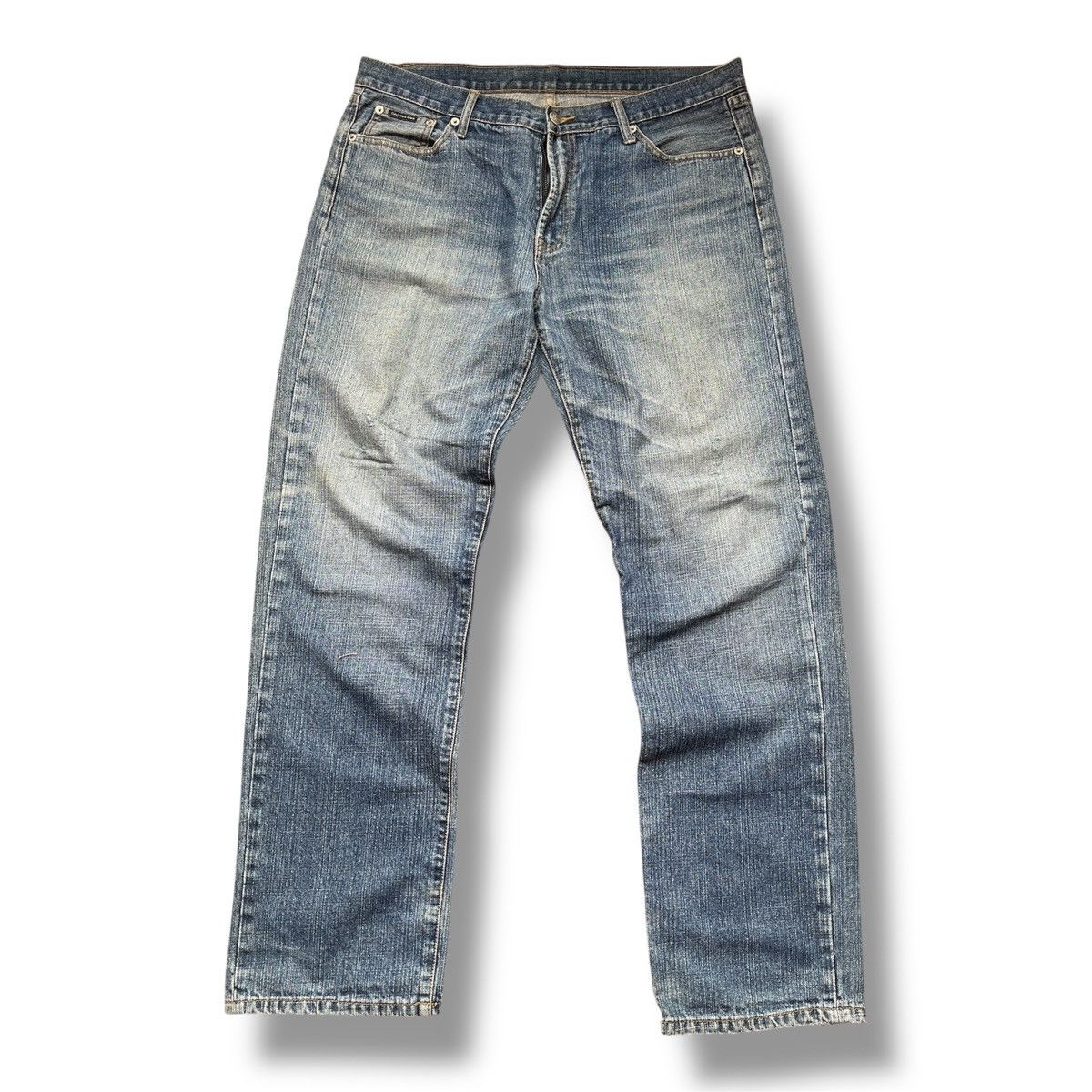 Calvin Klein VINTAGE Y2K CALVIN KLEIN DISTRESSED DENIM FADED JEANS Size US 38 / EU 54 - 3 Thumbnail