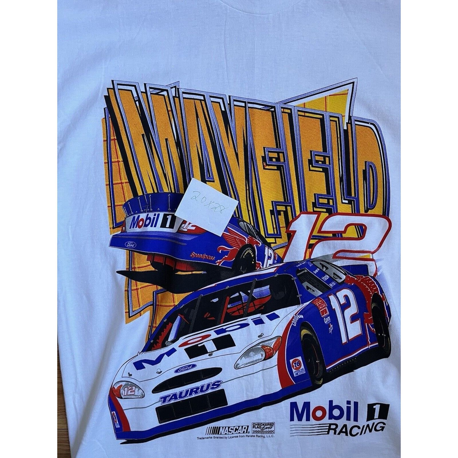 NASCAR VINTAGE NASCAR JEREMY MAYFIELD #12 MOBILE RACING GRAPHIC T L Size US L / EU 52-54 / 3 - 8 Thumbnail