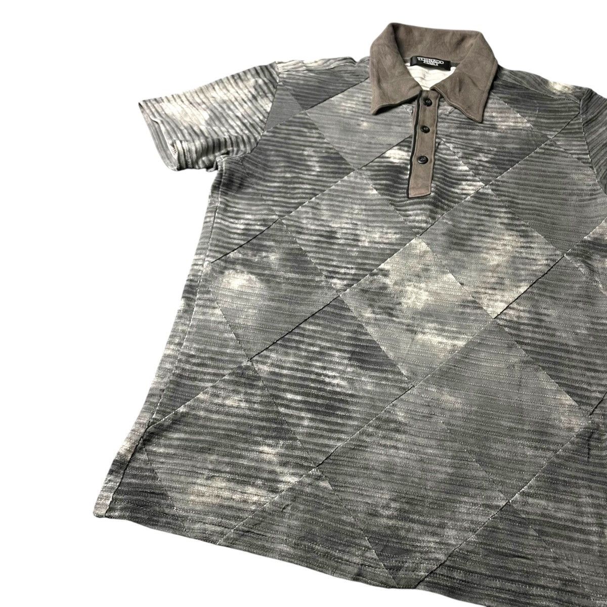 Tornado Mart 🇯🇵 VINTAGE TORNADO MART ABSTRACT PLEATED POLO TSHIRT Size US S / EU 44-46 / 1 - 5 Thumbnail