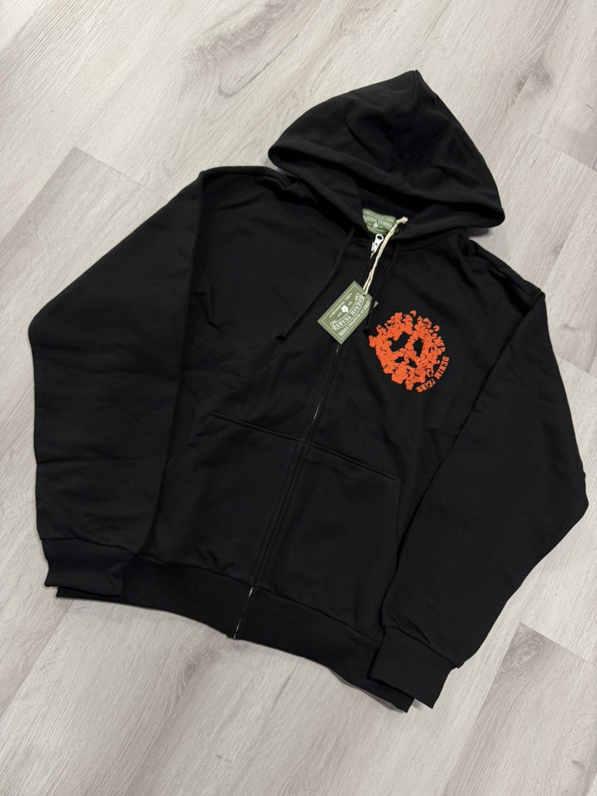 DENIM TEARS Denim Tears University Zip Hoodie Black/Red Size US XL / EU 56 / 4 - 1 Thumbnail
