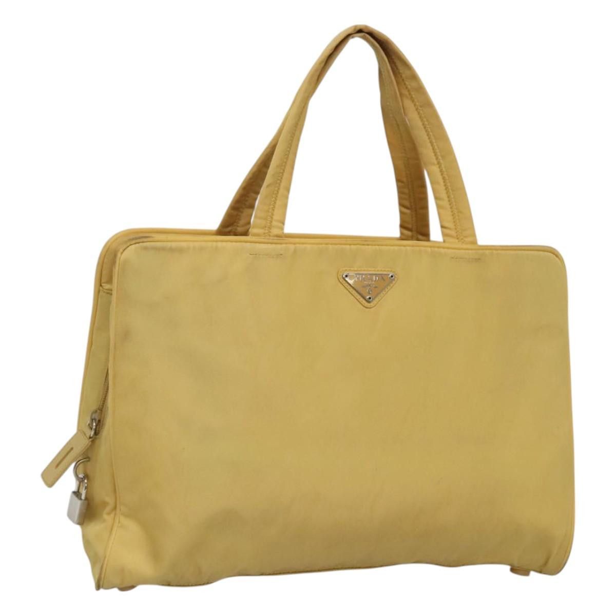 Prada PRADA Hand Bag Nylon Yellow Silver Size ONE SIZE - 1 Thumbnail