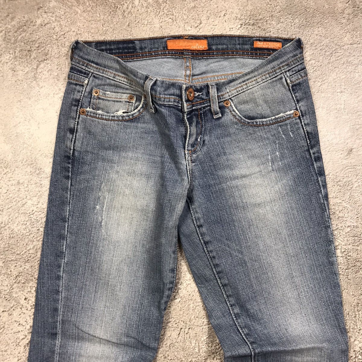 Vintage Vintage Y2K Distressed Flared Jeans Skate Grunge Cropped 27 Size 27" / US 4 / IT 40 - 2 Thumbnail