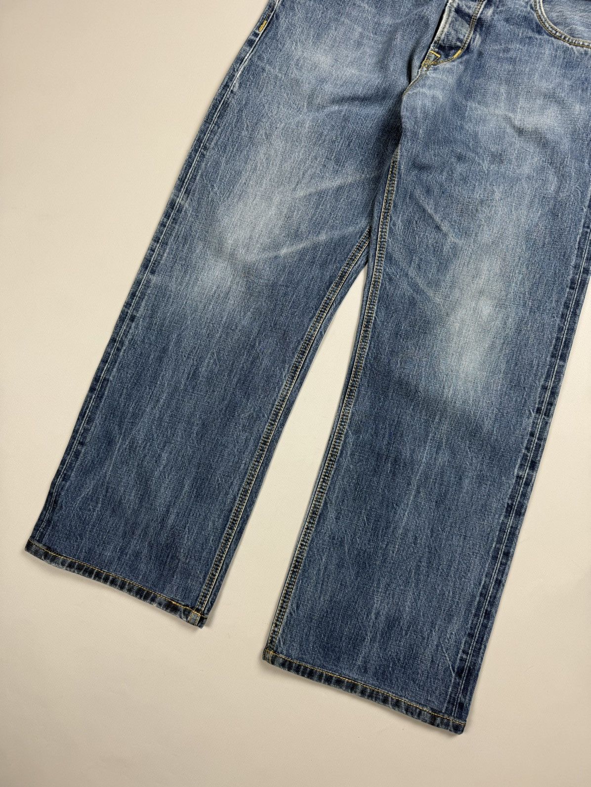 Pike Brothers Pike Brothers Men’s Selvedge Denim Back Buckle Jeans Size 33 Size US 33 - 3 Thumbnail