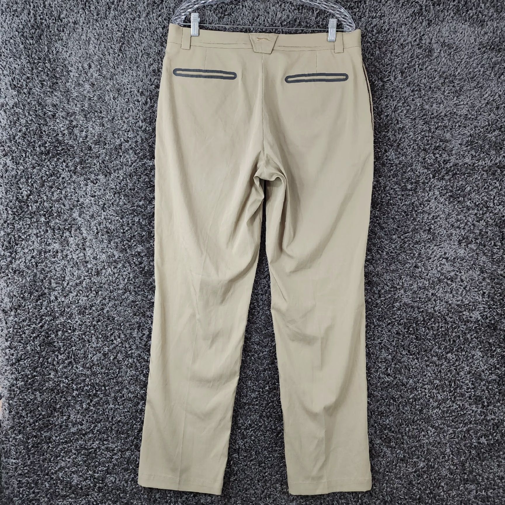 Vintage Slazenger Mens Beige Polyester Straight Leg Pants Size 34x32 Chino, Belt Wear, Regular, Men Size US 34 / EU 50 - 6 Thumbnail