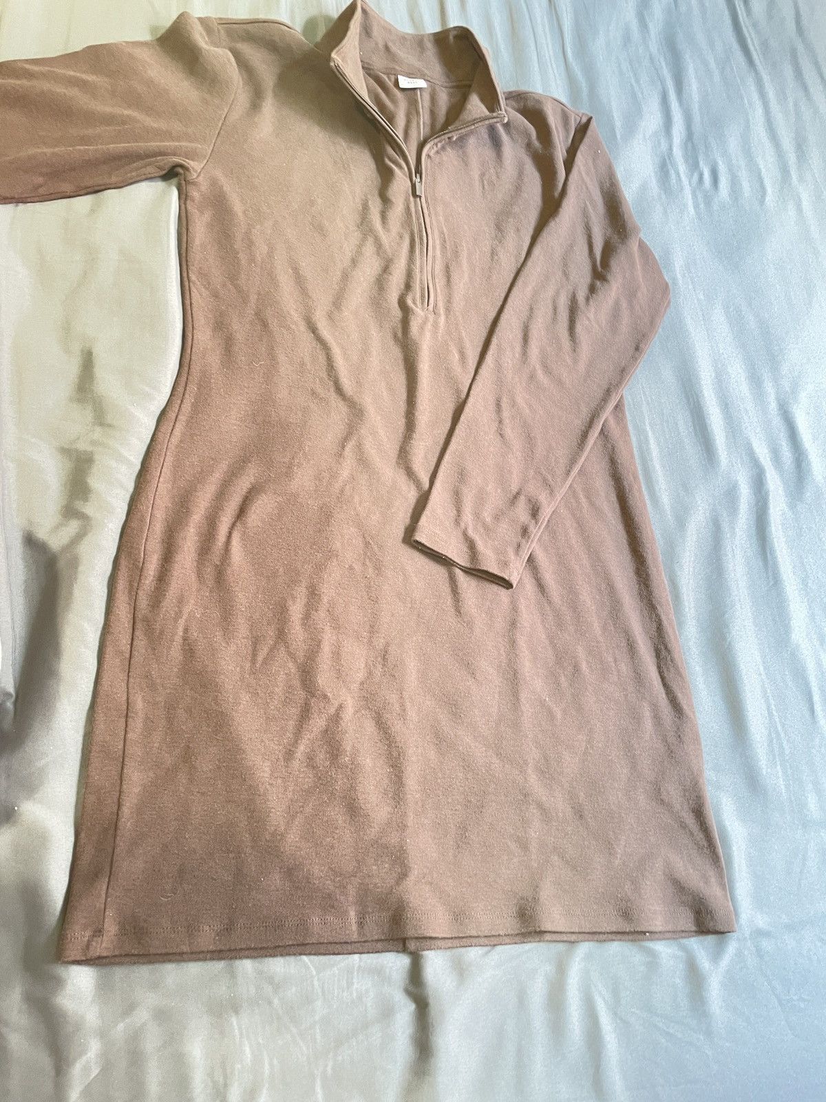 Aritzia Sunday Best Quarter Zip Brown Maxi Dress - Size XL - $10 Size XL / US 12-14 / IT 48-50 - 1 Thumbnail