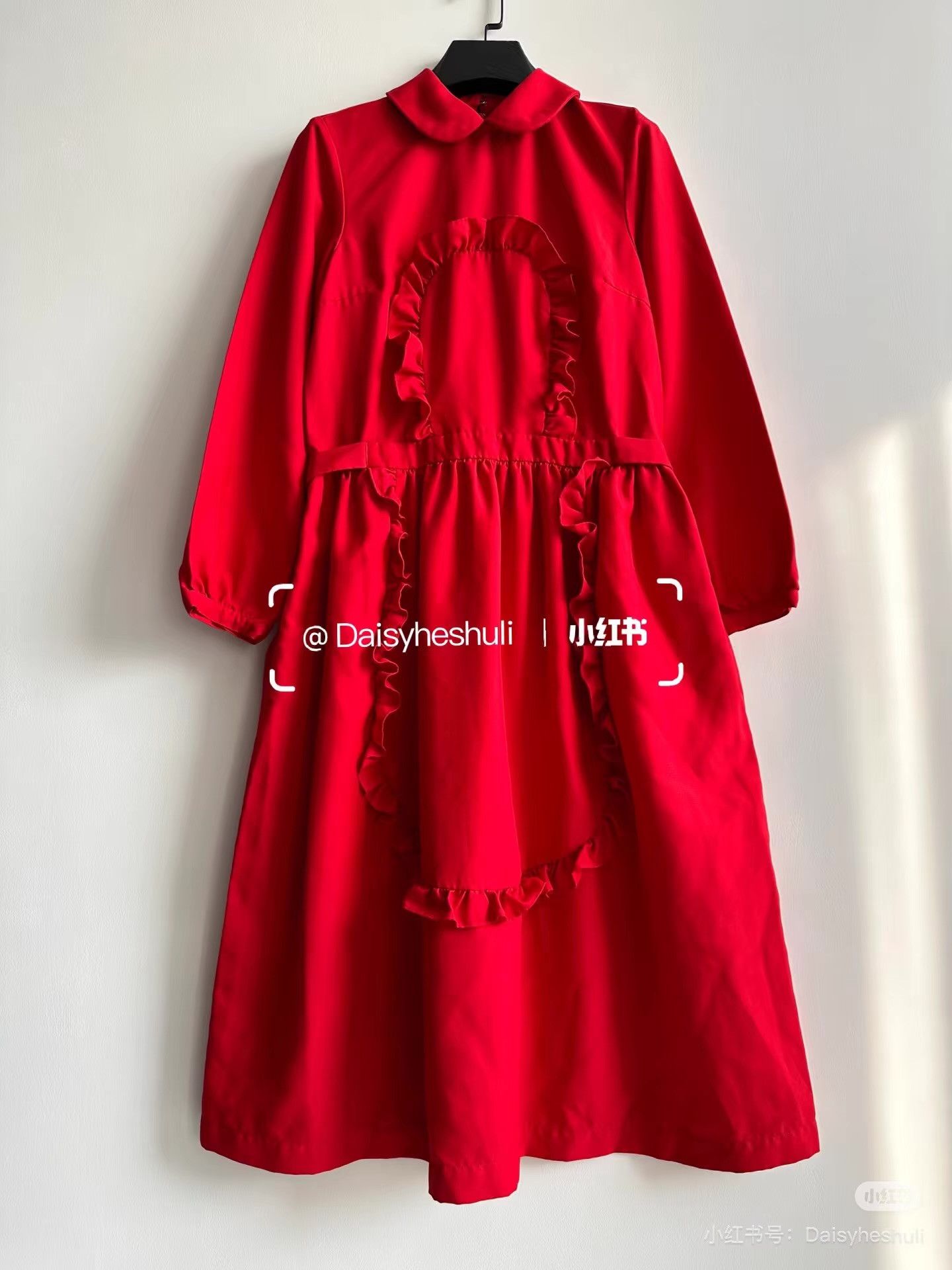 Comme des Garcons CDG Girl Comme des Garçons Red Lace Trim Dress Ｑ24 Size S / US 4 / IT 40 - 1 Thumbnail